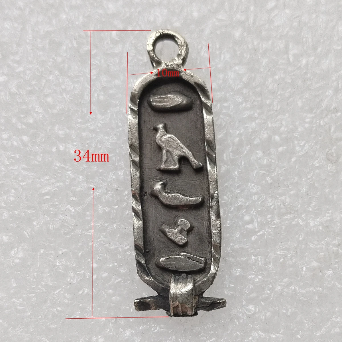 Egyptian Revival Hieroglyph Cartouche Antique Silver Color Charms Pendants for Necklace Jewelry Findings Making Accessories
