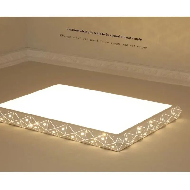 Rectangular Led Creative Living Room Diamond Simple Modern Bedroom Atmosphere Home Ceiling Lamp