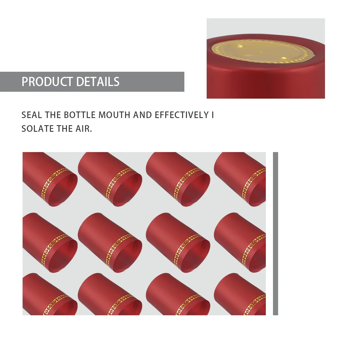 

100Pcs Red Wine Sealed Cover Heat Shrink Capsule Bottle Cap Shrinkable Wine Bottle Seal Cover Heat Shrink Cap