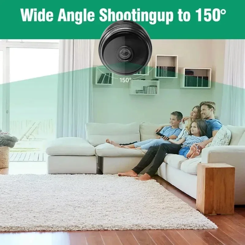 A9 Mini HD 720P Smart Home Security Camera with WiFi and Mobile Remote Monitoring