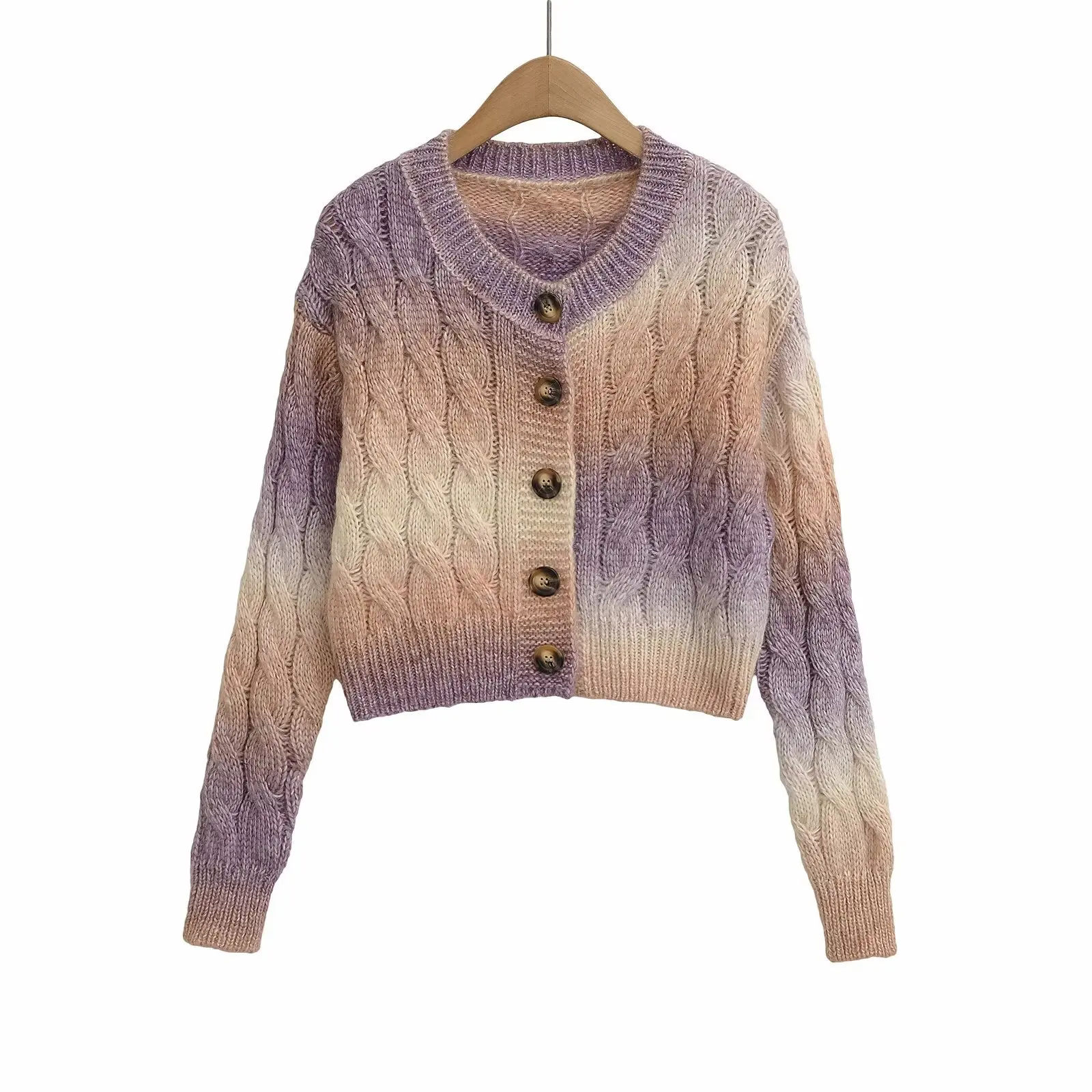 

Gradient Twist Knitwear Sweet Fresh Early Spring Women's Fashion European American Style Wholesale