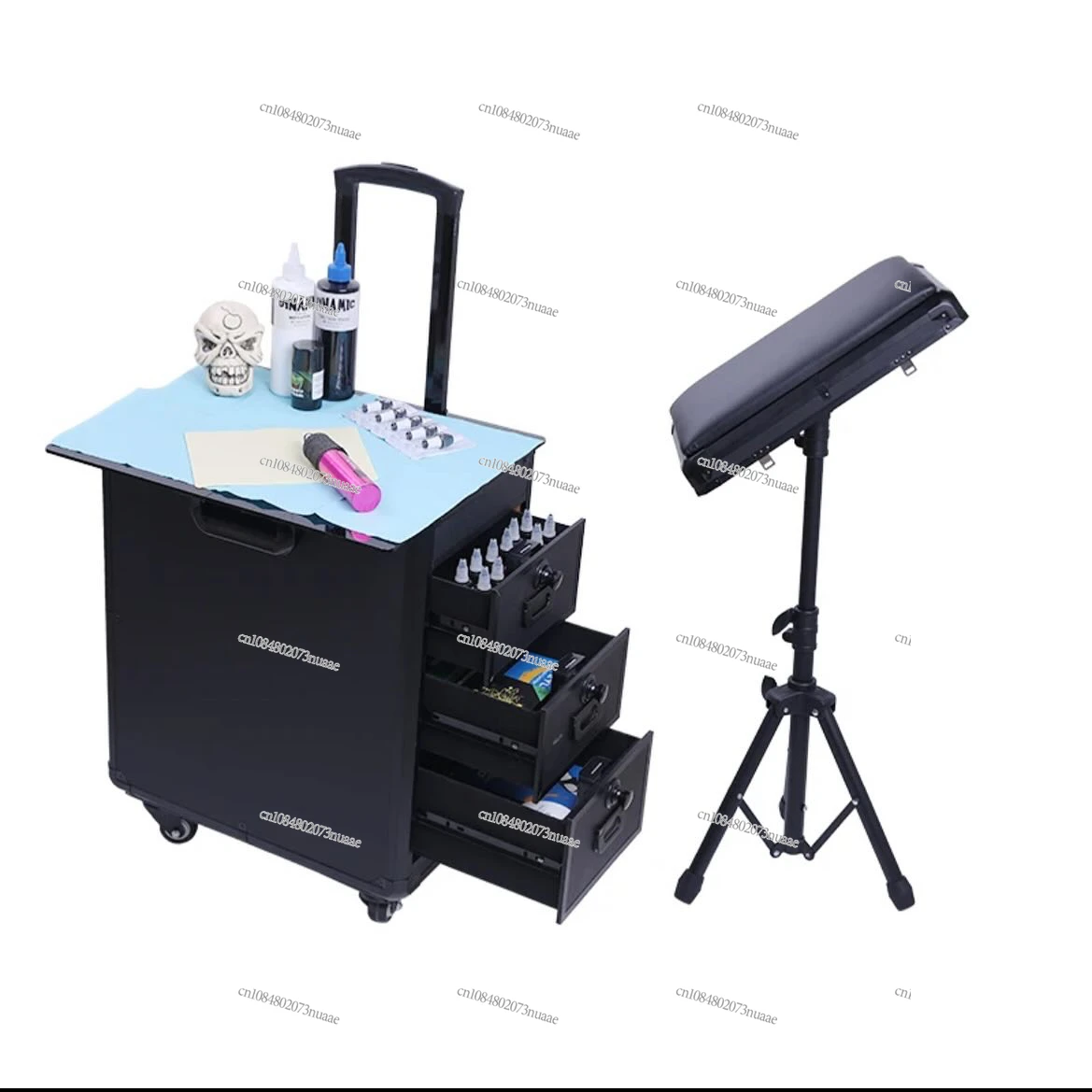 

Tattoo Equipment Trolley Case Hand Bracket Multifunctional Storage Case Portable Workbench for Travel Tattoo Artists