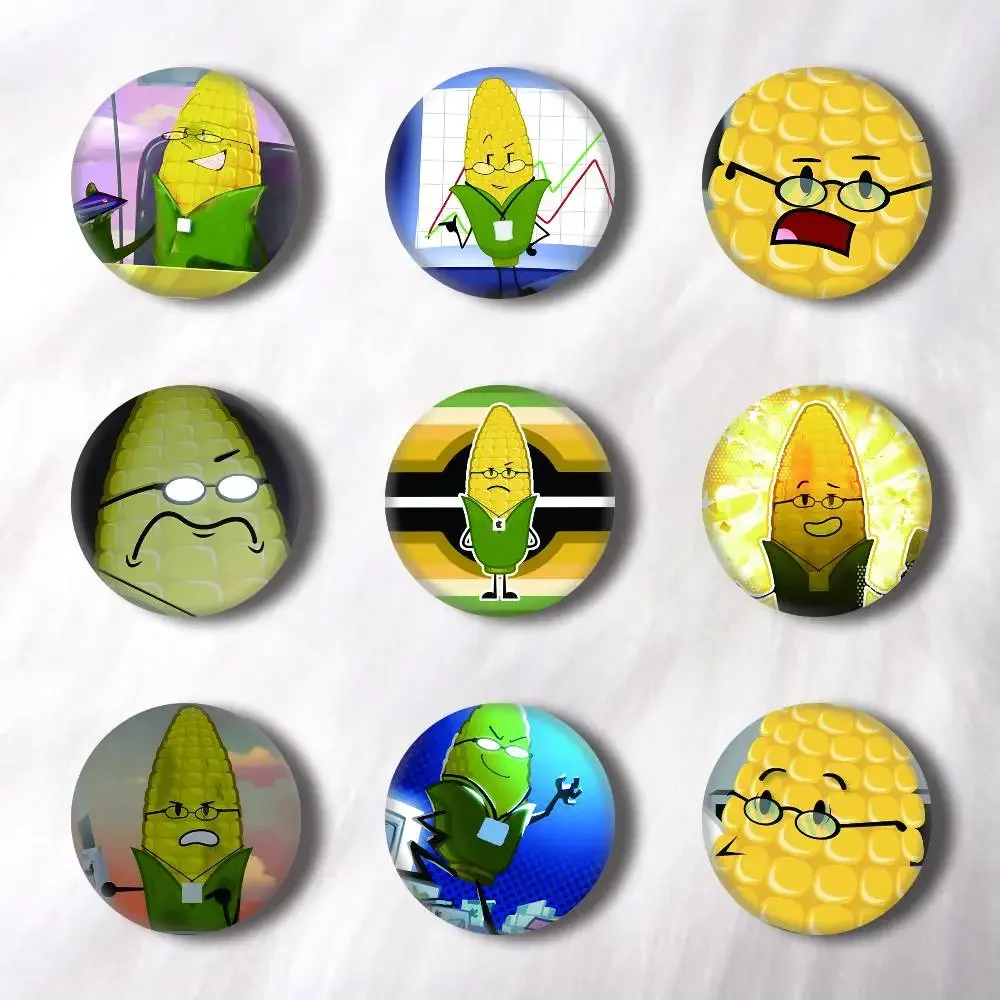 Cute Cartoon Character Steve Cobs Creative Round Button Badges Pin Brooch Backpack Jewelry Gift