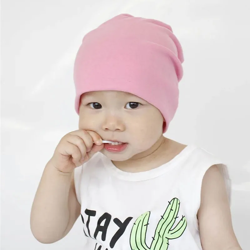 Cotton Baby Hat Street Dance Hip Hop Cap Spring Autumn Toddler Hat for Boys Girls Knit Beanie Hat Solid Color Kids Hat