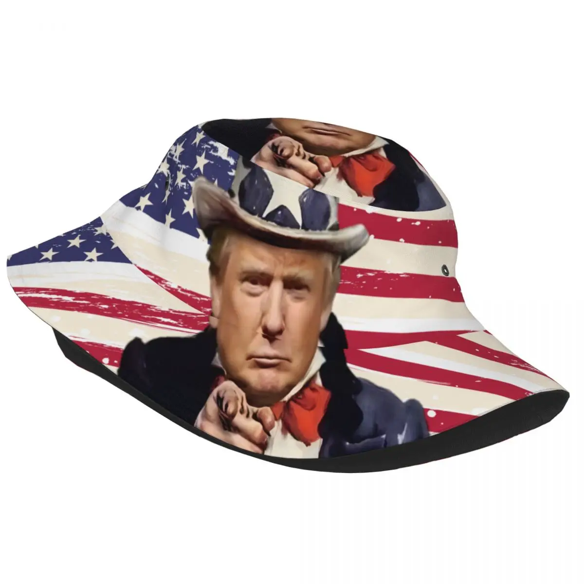 

American Flag Trump New Fashion Bucket Hats Fisherman Caps For Women Men Gorras Summer