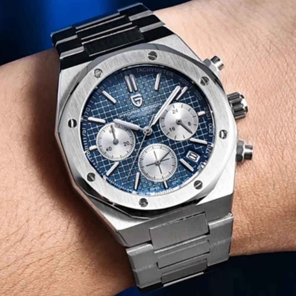 2024 Nieuwe Pagani Design Heren Quartz Horloges Saffier Roestvrij Staal Chronograaf 200M Waterdicht Sport Watche Reloj Hombre