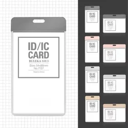 Nowa moda Id Ic Card Breakaway Badge Holder Clear Badge Holder Work Card Bez smyczy Akryl z metalowym materiałem