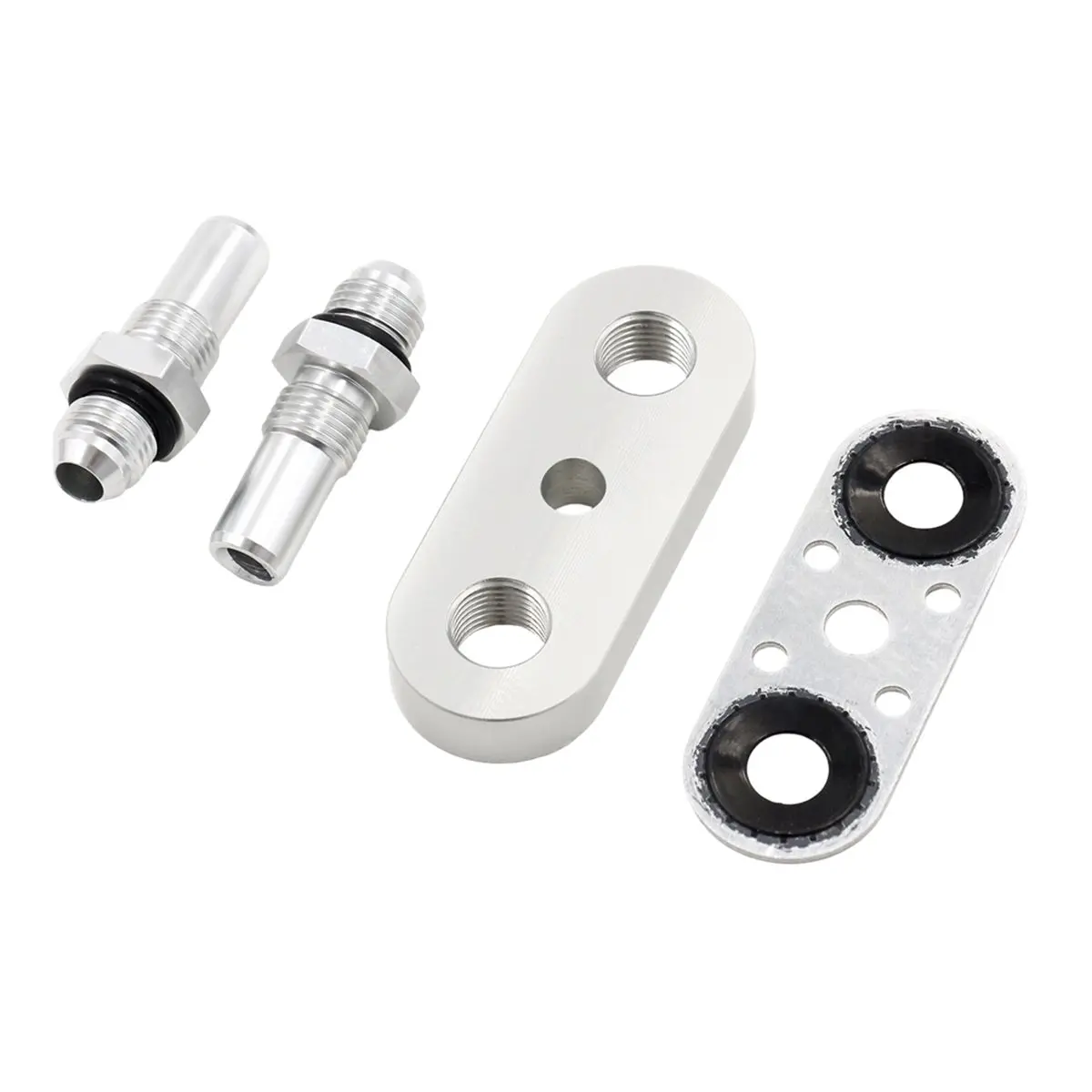 ABQE 551121 6L80E 6L90E 8L90E Transmission Cooler Line Adapter Plate with 6AN Fittings Seal