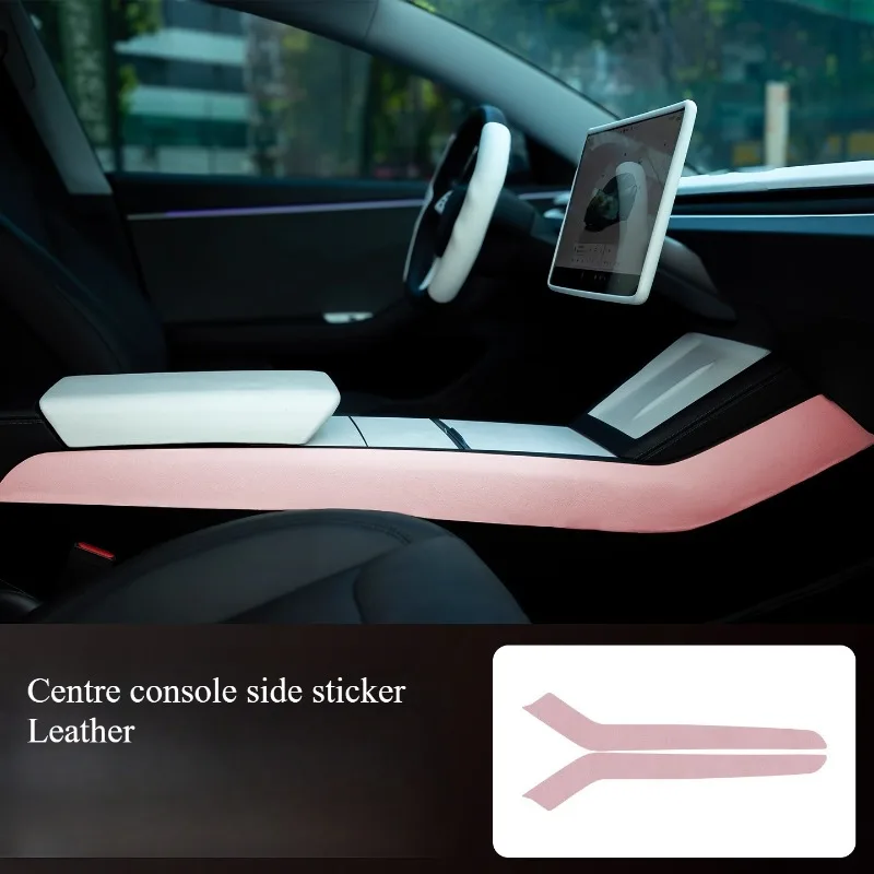 Full Interior Trim Dashboard Centre Console Panel Sticker Leather for Tesla Model 3 Highland ModelY Juniper Brand New