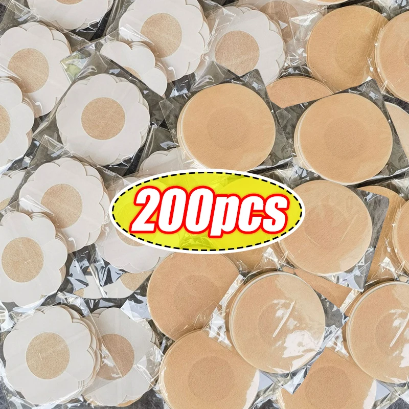 10-200pcs Nipple Sticker Disposable Invisible Chest Sticker Non-woven Bra Breast Patch Bra-less Pasties Pad Nipple Cover Sticker