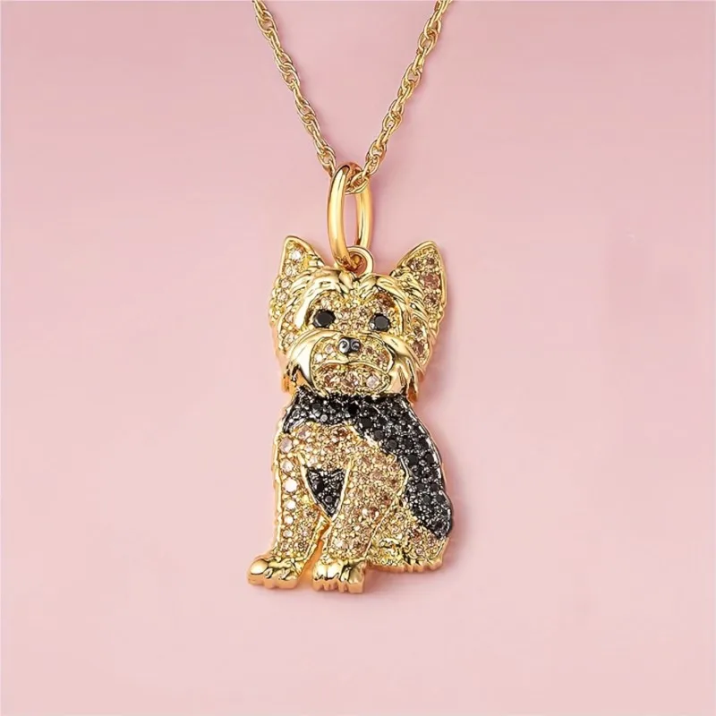 Exquisite Lovely Royal York Pendant Necklace for Women Children Cute Pet Puppy Birthday Gifts Jewelry Accessory