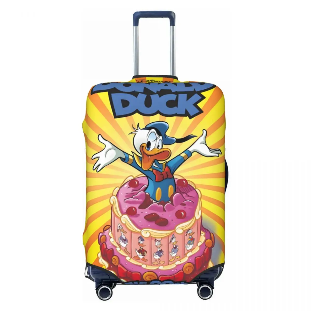 

Custom Funny Donald Duck Adorable Luggage Cover Protector Dust Proof Anime Cartoon Travel Suitcase Covers