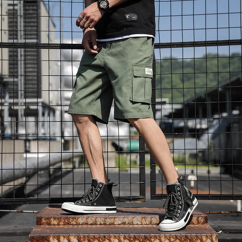 7XL 2022 New Men Cargo Shorts Mens Summer Breeches Casual Bigger Multi Pocket Classic Cotton Bermudas Beach Jogger Shorts Male