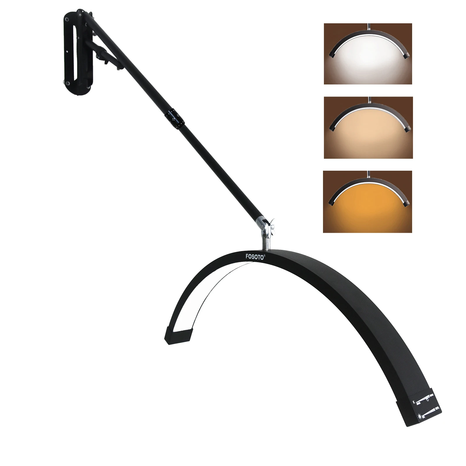 Fosoto Multidirektionale U-förmige LED-Wandhalbe Mondlampe Schönheitssalon Ergänzung Licht Wimpern Schönheit Barbershop Nagel