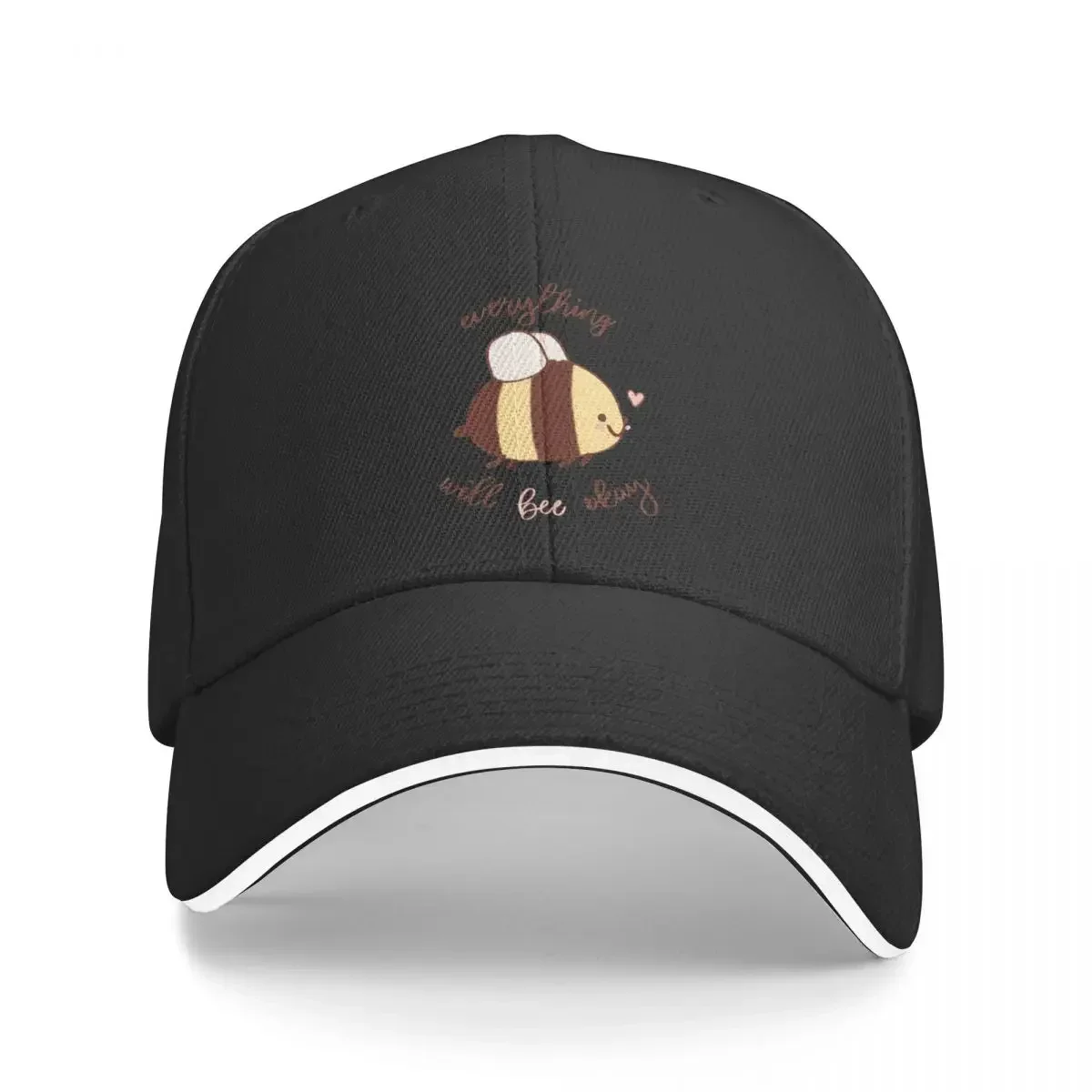 

Everything Will Bee Okay Baseball Cap Big Size Hat fishing hat Caps Male Women's