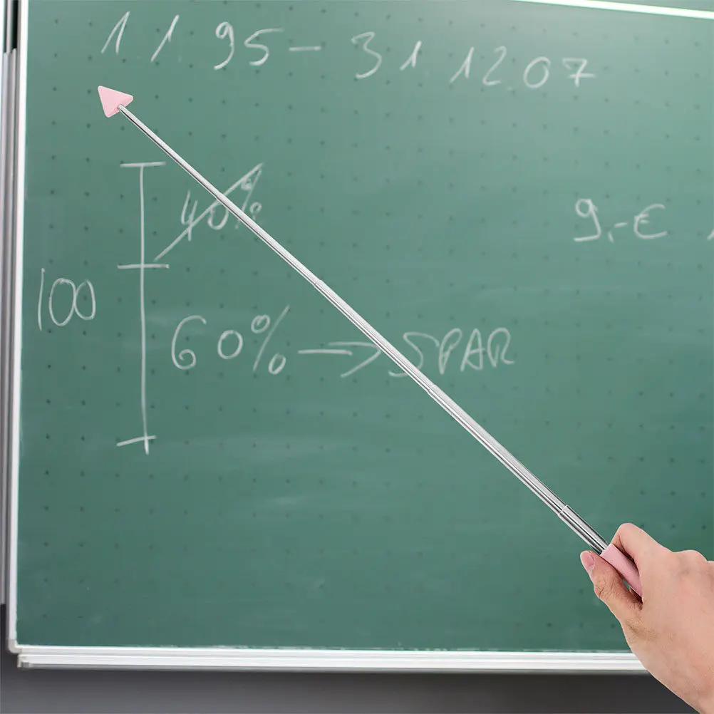 

10Pcs Teaching Pointer Stainless Steel Triangle Pointer Stick Portable Telescopic Multi-Function Reading Indicator Classroom