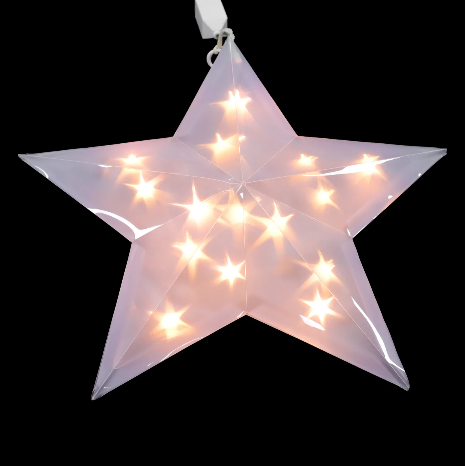 

1pc Christmas Star Hanging 5-Pointed Led Decorative Warm Atmosphere Party Light Festive Cheer Home Decor Xmas Gift Star Modeling