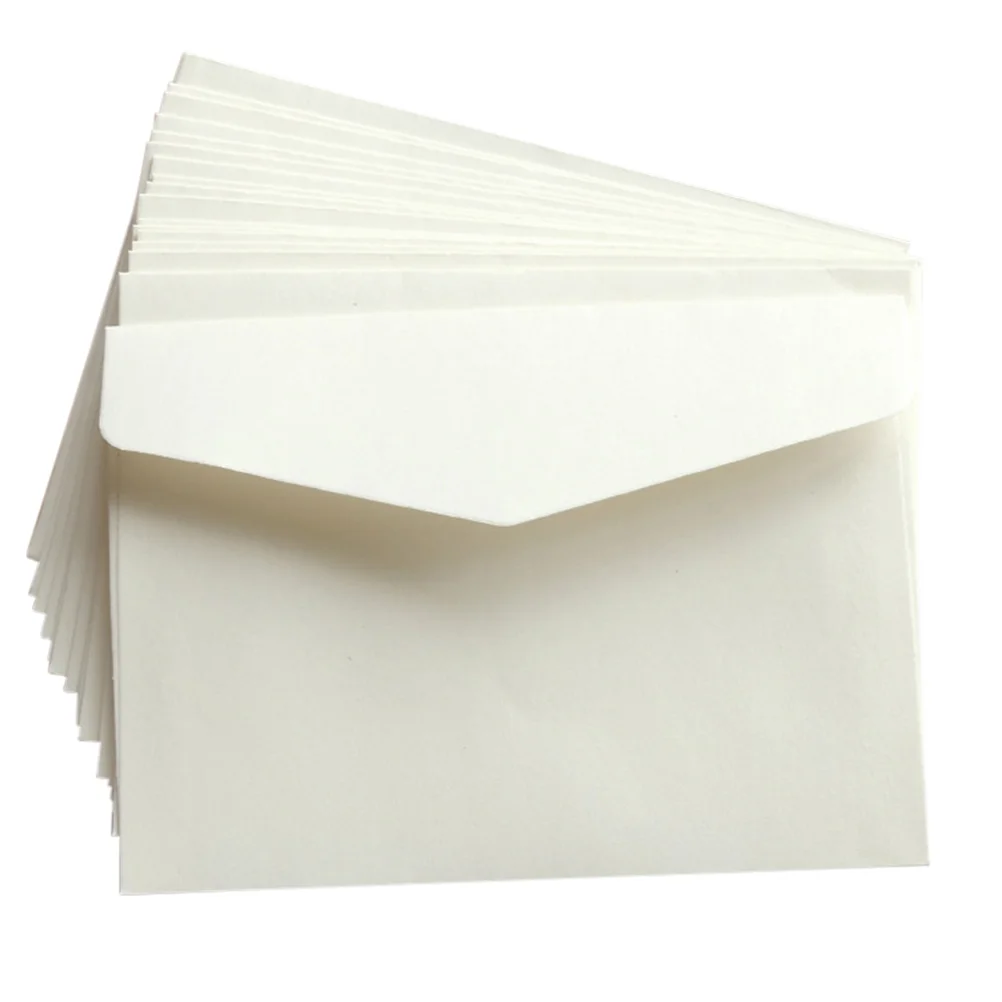 100 Pcs Card Envelopes Letter Packaging Mini Blank Gift Cash Storage Envelops Photo Cards Paper