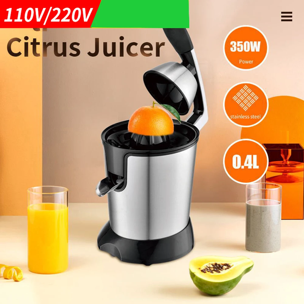 

Electric Citrus Juicer Squeezer, Stainless Steel Orange Extractor Machines Suitable for Lime Grapefruit Lemon, Detachable Design