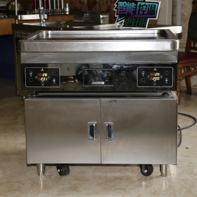 Barbecue TableHot Table Cooking Stainless Steel Movable Teppanyaki Grill Table