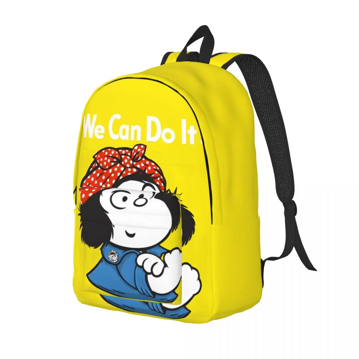 Picnic Fit Retro Washable Harajuku Design Mafalda College Bag For Kid Bookbag Birthday Gift