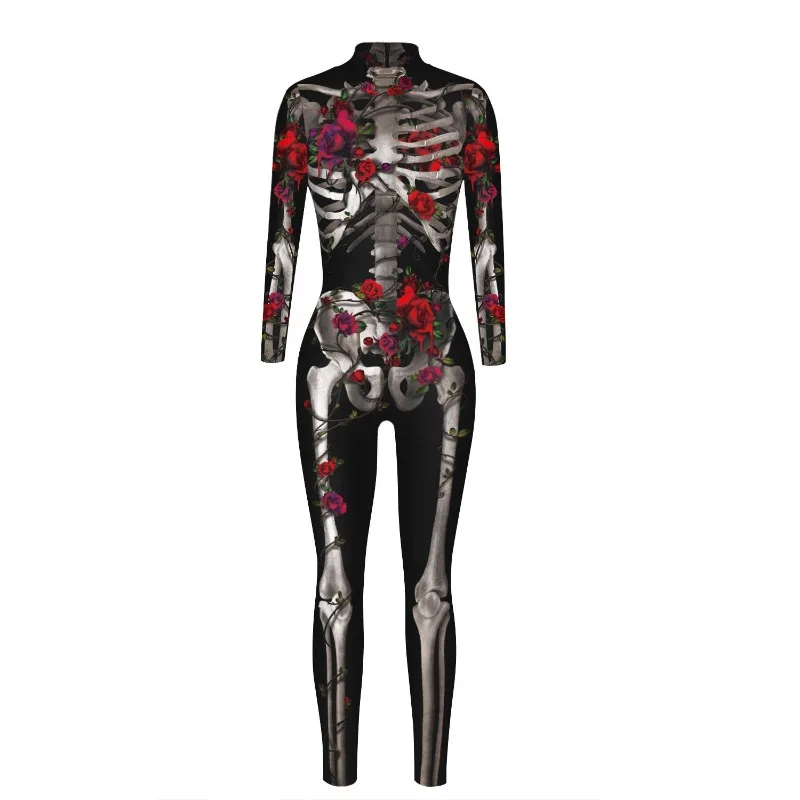 Hete Verkoop Vrouwen Cosplay Kostuum Harnas Steampunk Bedrukt Sexy Jumpsuits Halloween Zentai Carnaval Bodysuits Volwassenen Mujer