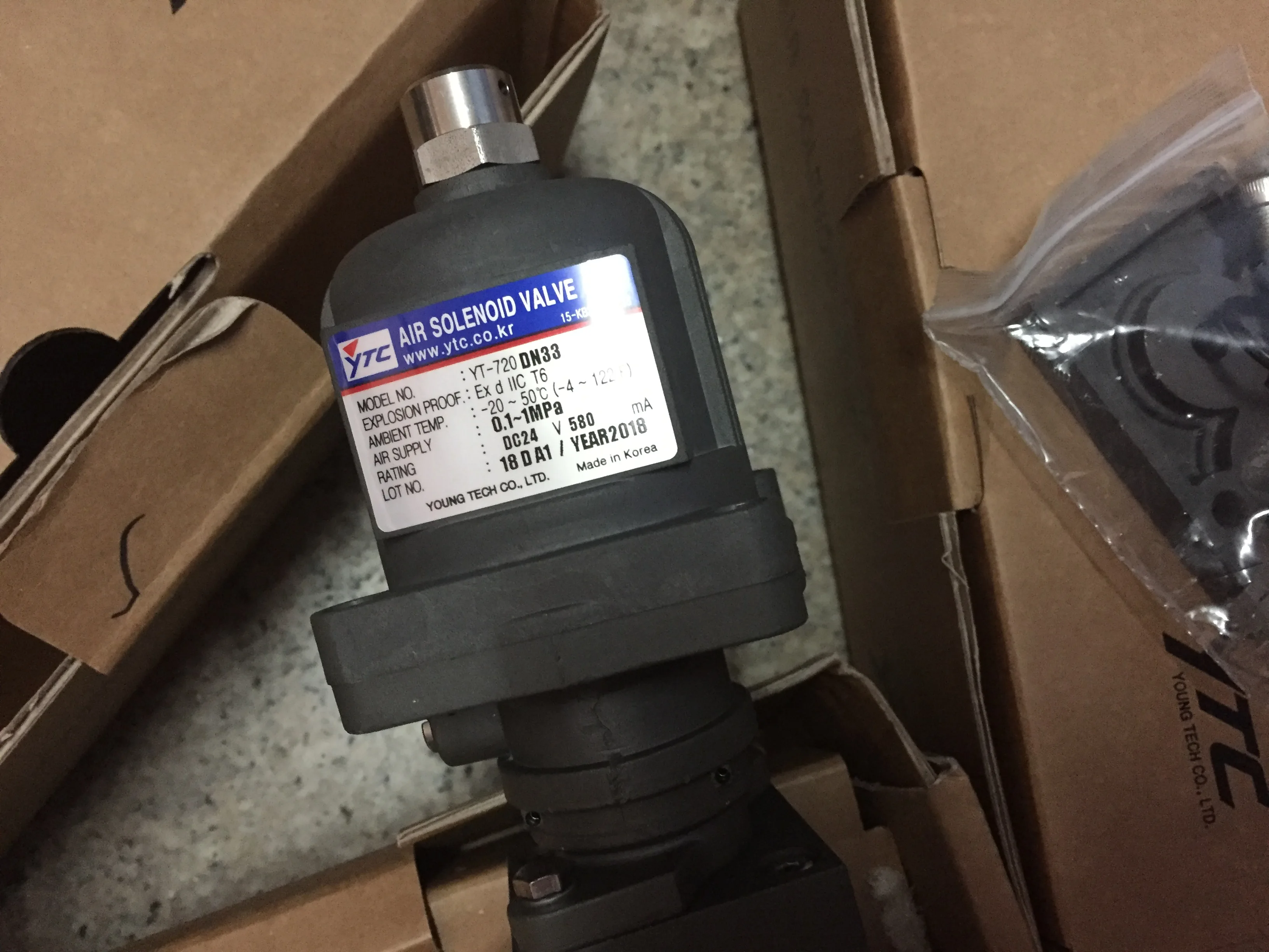 Genuine Korean YTC Yongtai Solenoid Valve YT-720DN33 YT-720S YT-700SN32YT-720DP13