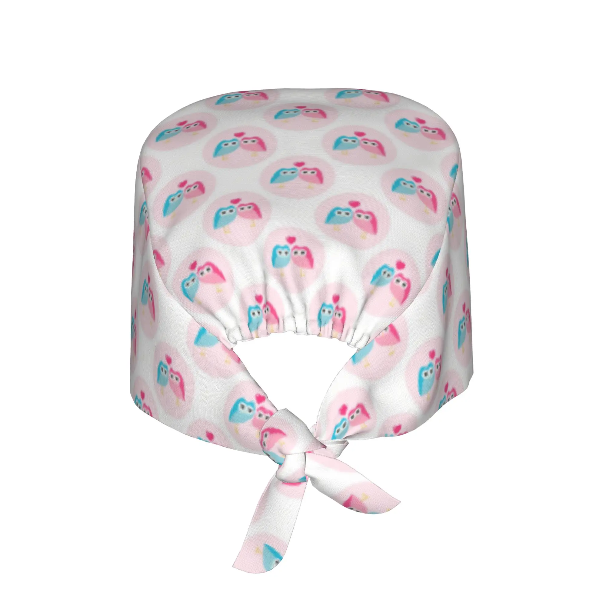 Funny Colourful Creative Owl Printed  Medical Staff Scrubs Hat Women Men  Doctor Nursing Surgical Cap Scrub Caps