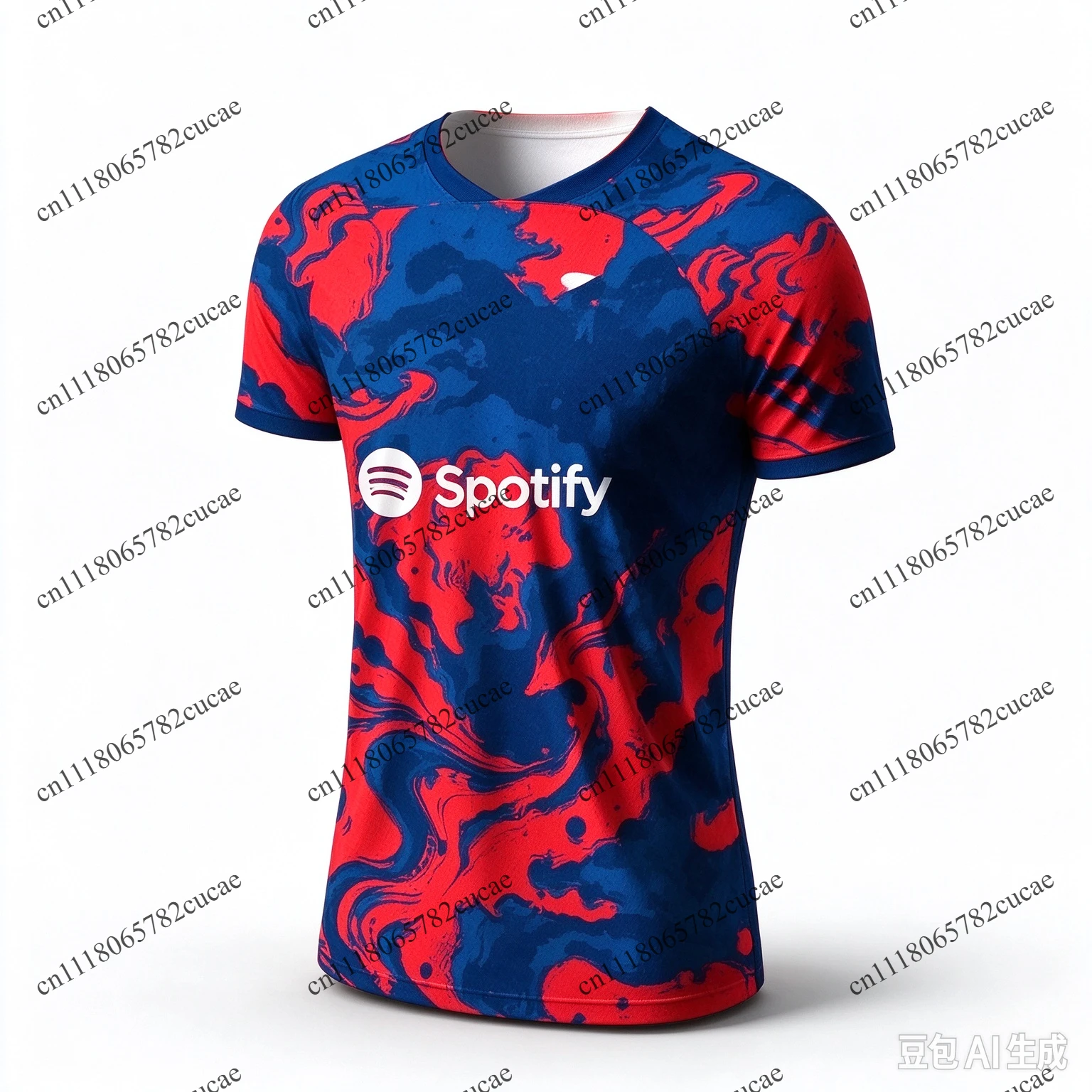 New 3D Printed Barcelona Fan Football Jersey for Children & Adults Quick Drying T-shirt Suitable for Training Parent-child Wear