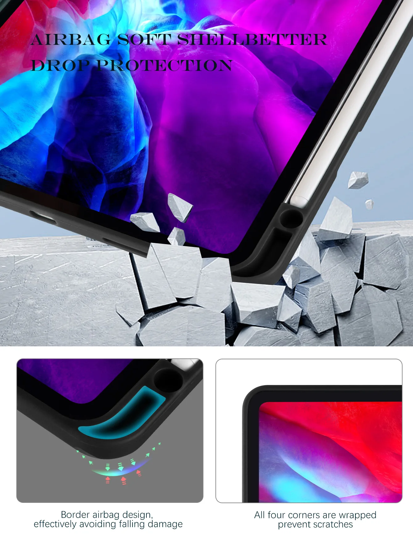 حافظة DX iPad Y-fold Track Cover لجهاز iPad Pro 11 12.9 Air 6 5 4 10.9 10.5 بوصة غطاء ذكي لجهاز iPad Pro 9.7 iPad 10 9 8 7 Mini6