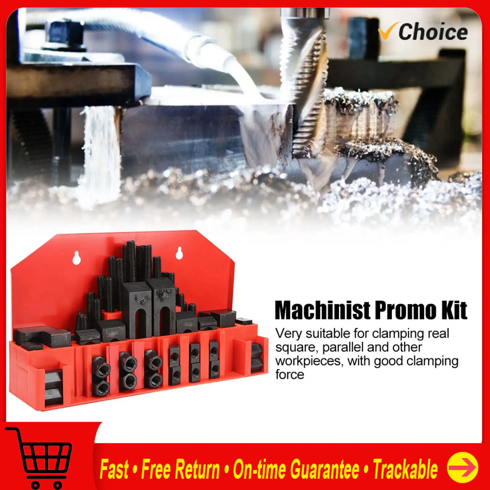 

T-Slot Clamp Kit Hardened Combined Press Plate for Lathe Milling Machine M10 T-Slot Clamp Kit Mill T-Slot Clamp Kit