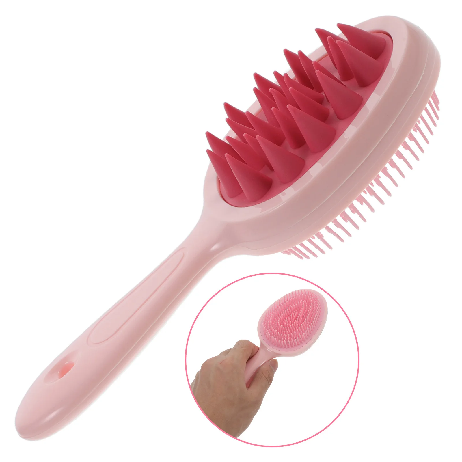 

Шампунь-щетка для волос, массажер для кожи головы, отшелушивающий скруббер для кожи головы, чистящий массаж, влажный и сухой, легкий уход за волосами из АБС-пластика