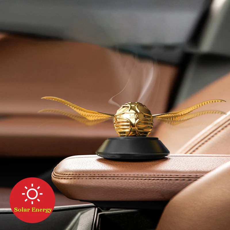 HP Potters Angel Wing Cosplay Gold Color Snitch Ball Car Air Freshener Auto Accessories Collectible Model Toy Figurine Men Gifts