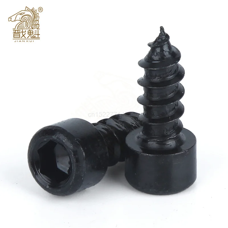 M2 M2.6 M3 M3.5 M4 M5 M6 Hex Hexagon Socket Cap Head Self Tapping Screw 8.8 Grade Black/Nickel Zinc Allen Head Screw for Speaker