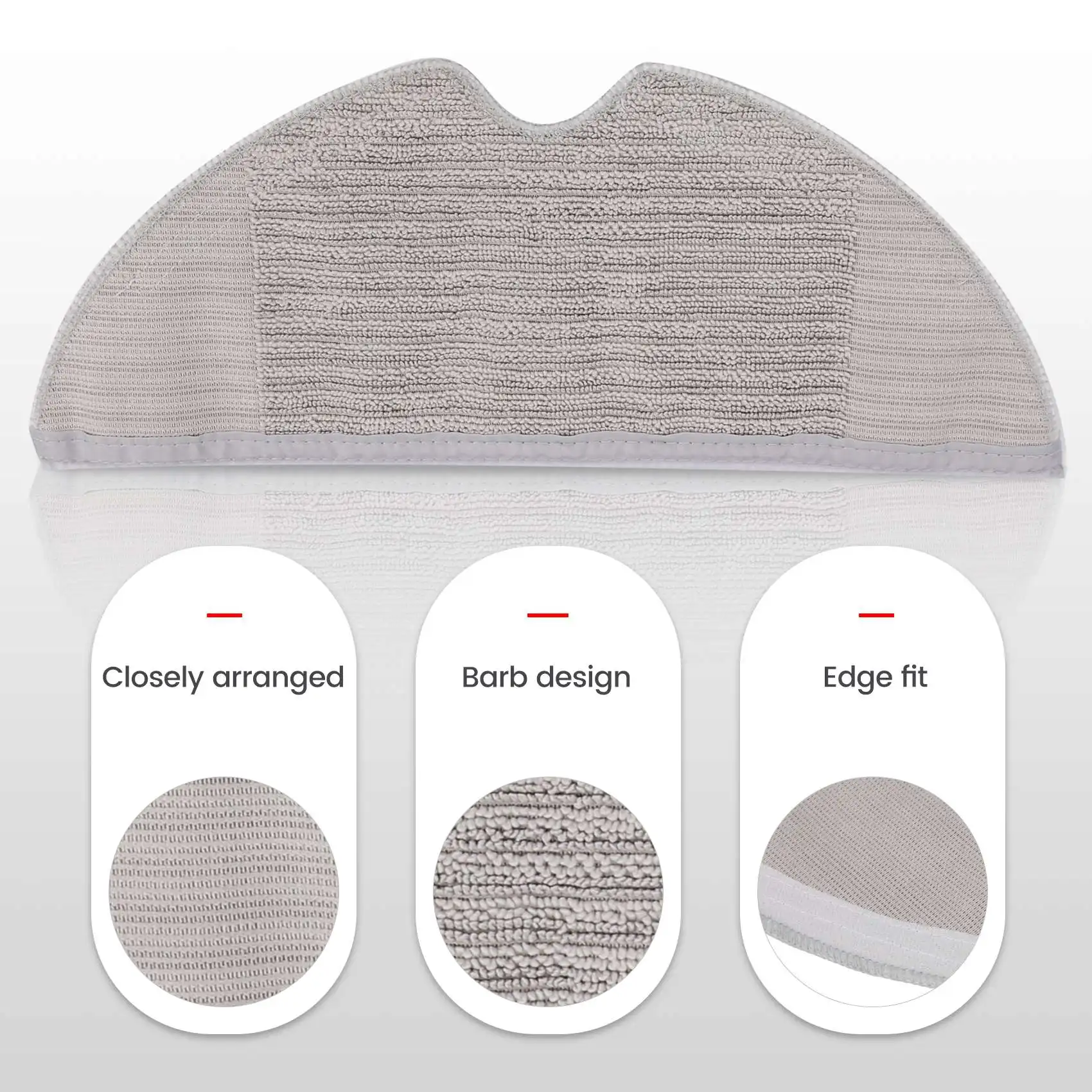 AF95-3PCS Robot Vacuum Cleaner Water Tank Cleaning Cloth Fitting For Xiaomi Mijia Mi 1C Mop Pro Home Vacuum Replacement Parts