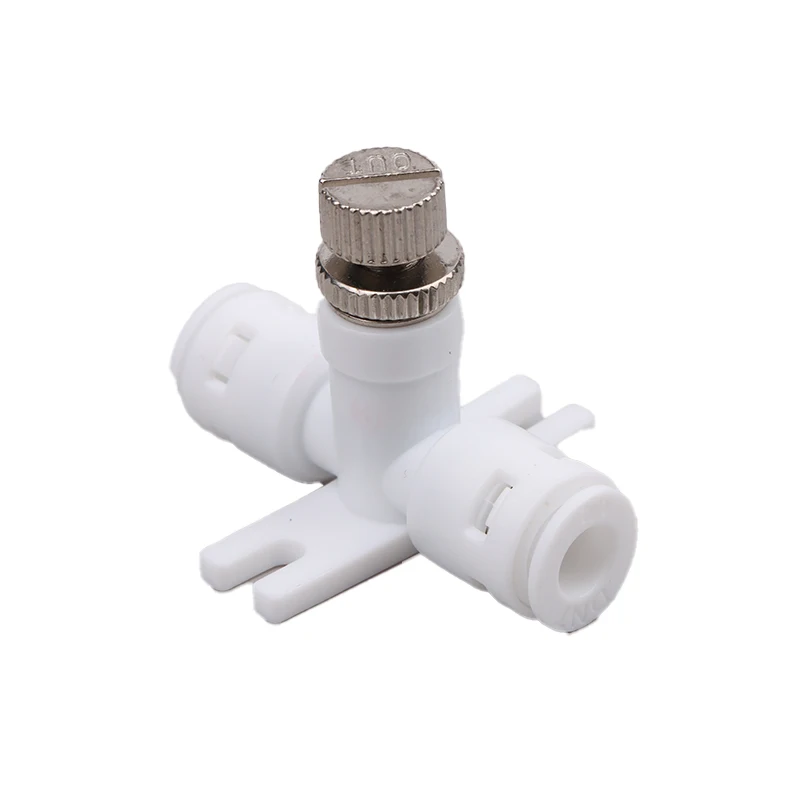 1/4 Hose Reverse Osmosis RO Water Flow Adjust Valve Regulator Waterflow Control Valve Connector Fitting Water Speed Controller.