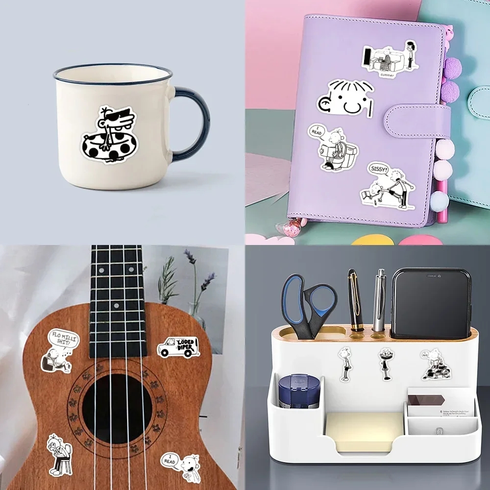 

10/50PCS Diary of a Wimpy Kid Graffiti Sticker Decoration Laptop Phone Guitar Cup Stationery Box Computer Waterproof Decal Toy