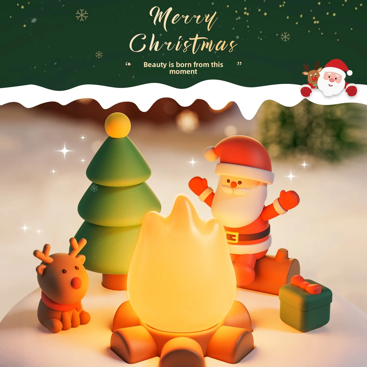 الأصلي الجديد عيد الميلاد الموسيقى أجواء مصباح صندوق تشغيل الموسيقى بلوتوث الموسيقى هدية لأفضل صديق والأطفال ضوء الليل