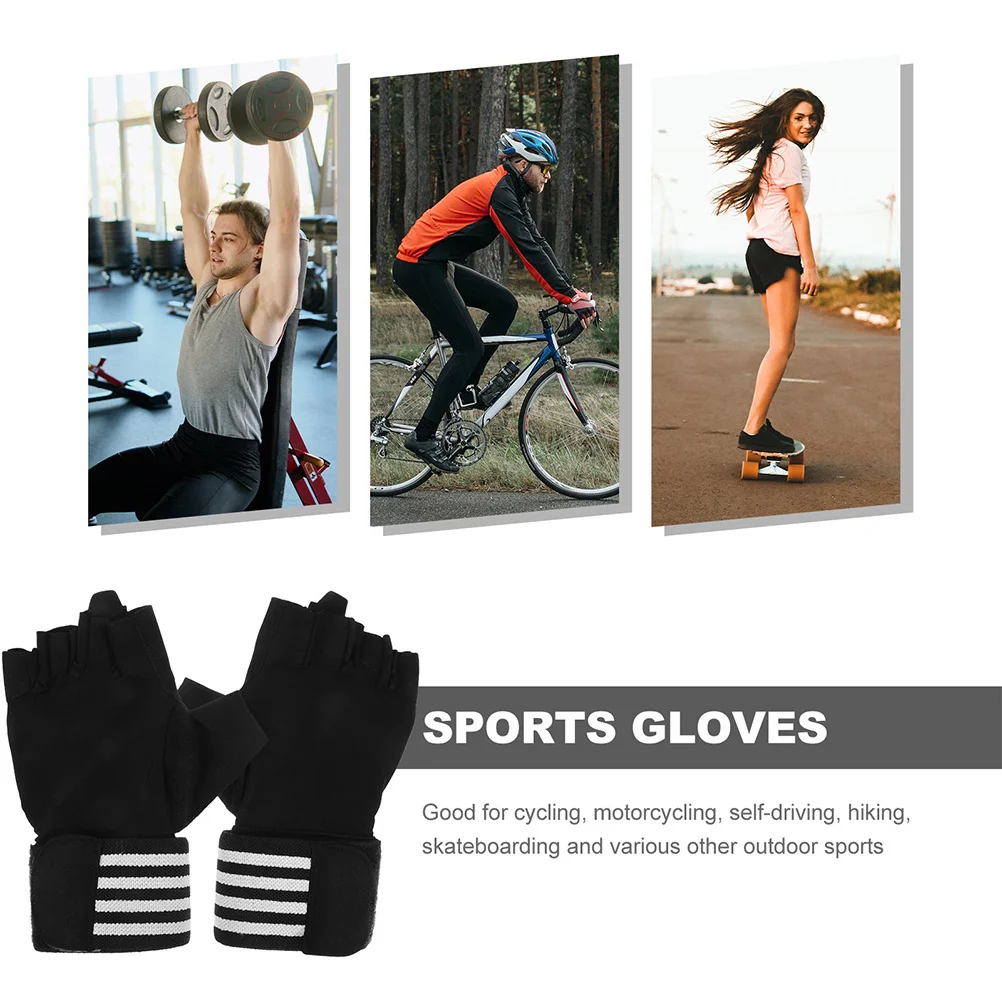 1Pair Ergonomic Design Workout Gloves Breathable Sweat-Absorbing Gloves for Weight Lifting Gym Fitness Outdoor Activities