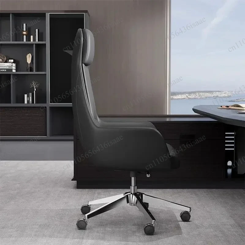 Leather Office Chair, Rotatable Height Adjustable Computer Desk Chair, Comfortable Durable Home Esports Chair