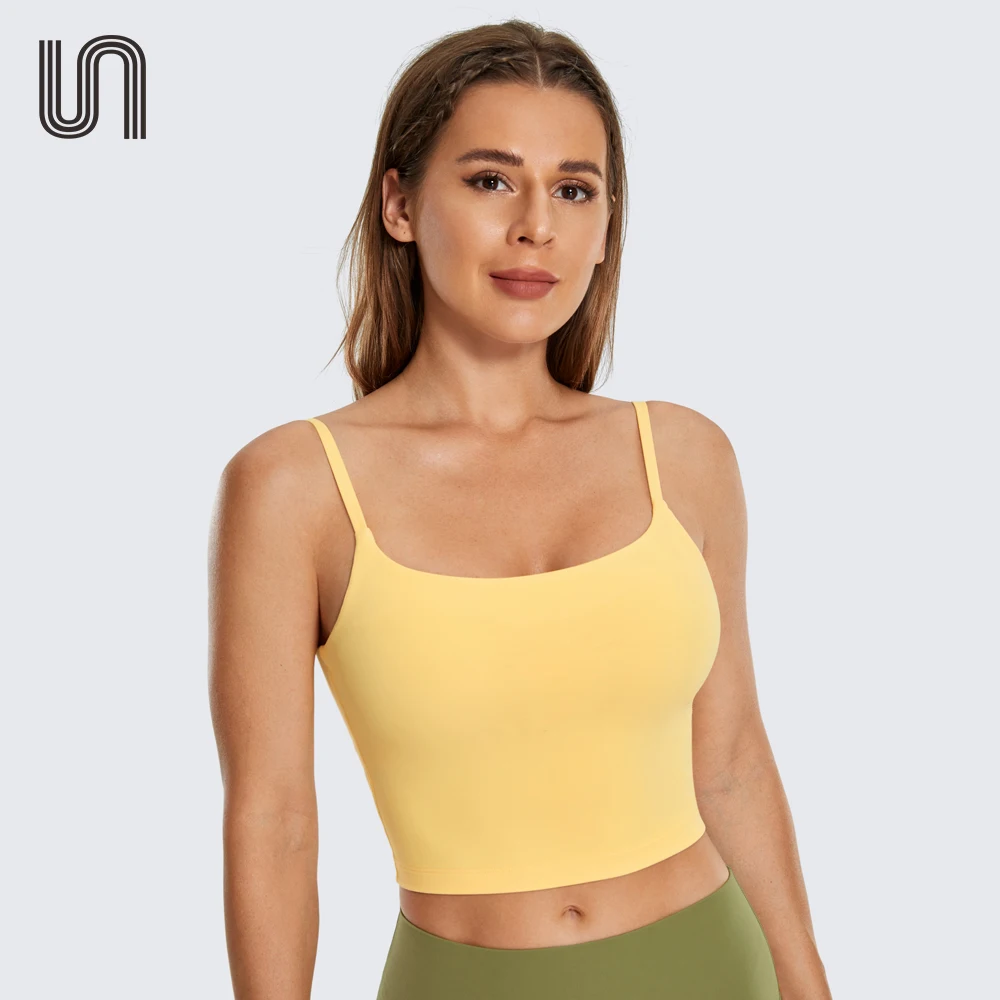 

Crop Top with Built in Bra Backless Yoga Workout Tank Top Cute Longline Sports Bras for Women Open Back Bra Cami