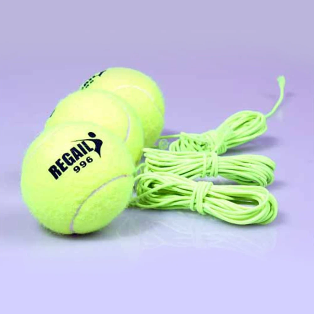 Advanced Tennis Training Device Rubber Bouncy Tennis Ball with Elastic Rope Exercise Trainer