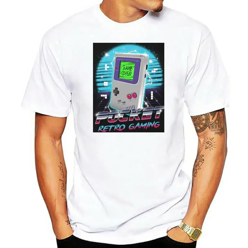 Printed Men T Shirt Cotton tShirt O-Neck Short-Sleeve New Style Pocket Retro Gaming Gameboy  Women T-Shirt