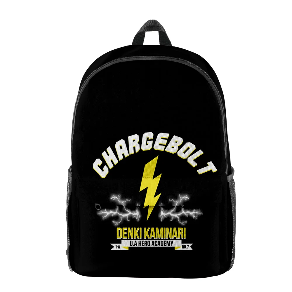 อินเทรนด์ยอดนิยม Denki Kaminari นักเรียน Bookbag กระเป๋าเป้สะพายหลัง 3D พิมพ์ Oxford กันน้ําชาย/หญิงกระเป๋าเป้สะพายหลัง