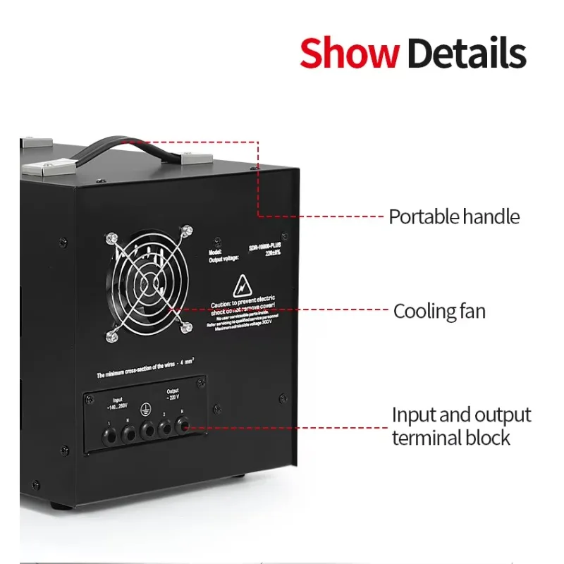 10KVA Satu Fasa 220V Catu Daya Dioda Pemancar Cahaya Warna Layar Digital Regulator Otomatis Stabilisator Proteksi Stabilisator AVR Harga