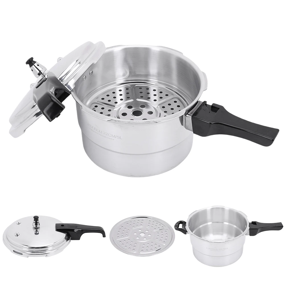 

Aluminum Alloy Pressure Cooker with Steaming Plate Layer Pressure Cooker Small Pressure Cooker for Gas Stove Induction Cooker