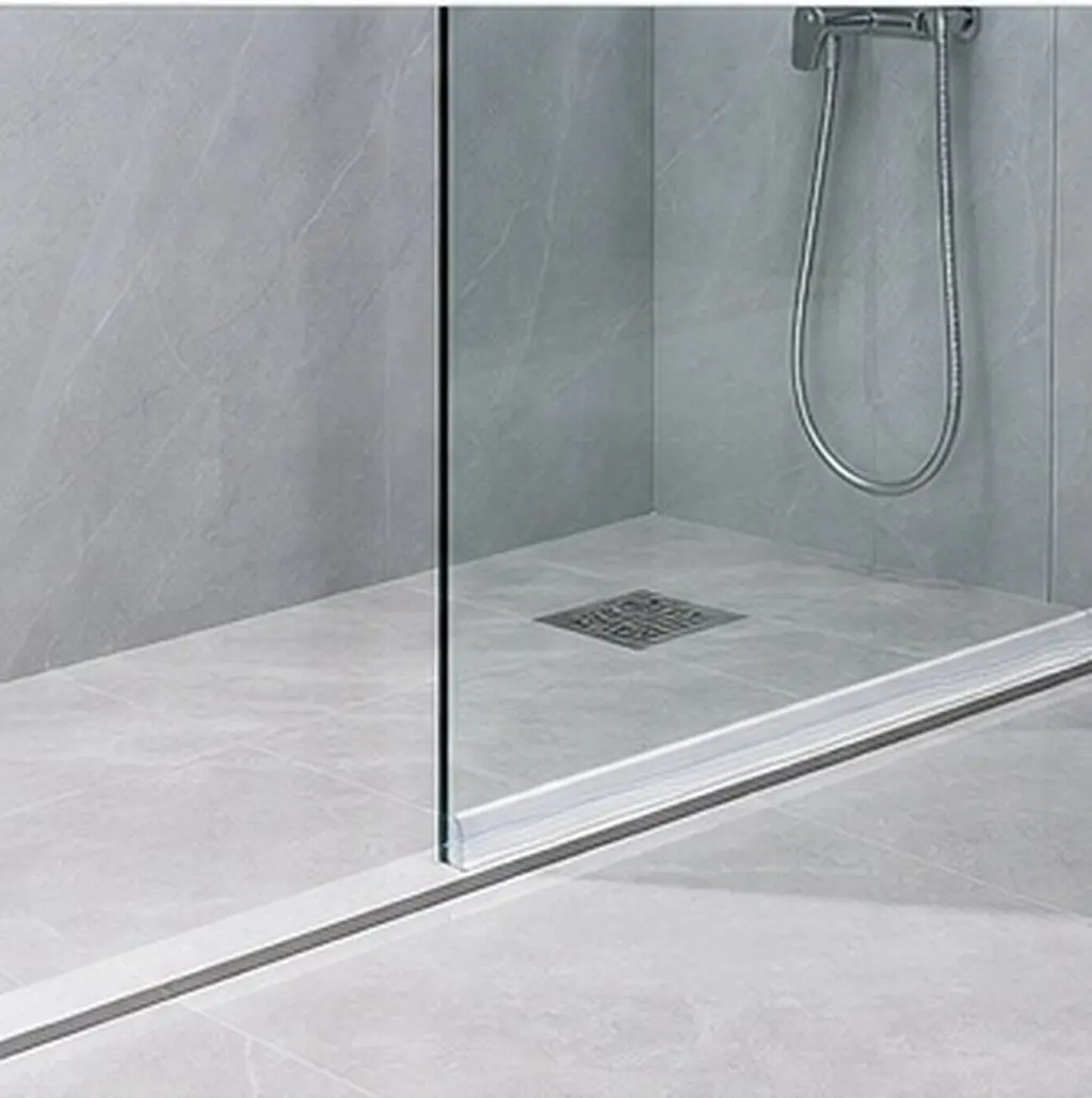 Silicone Rubber Frameless Glass Door Sealing Strip Shower Door Sweep Waterproof Flexible Bendable Water Barrier for Bathroom