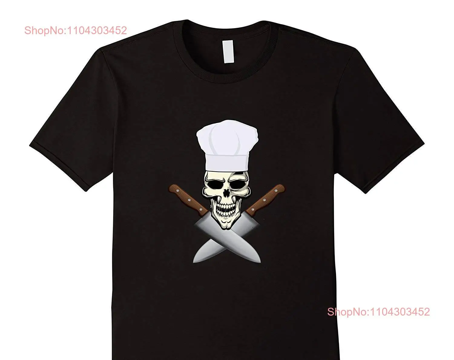 Funny Chef Cook Idea Restaurant T Shirt Knives Skull Knife long or short sleeves