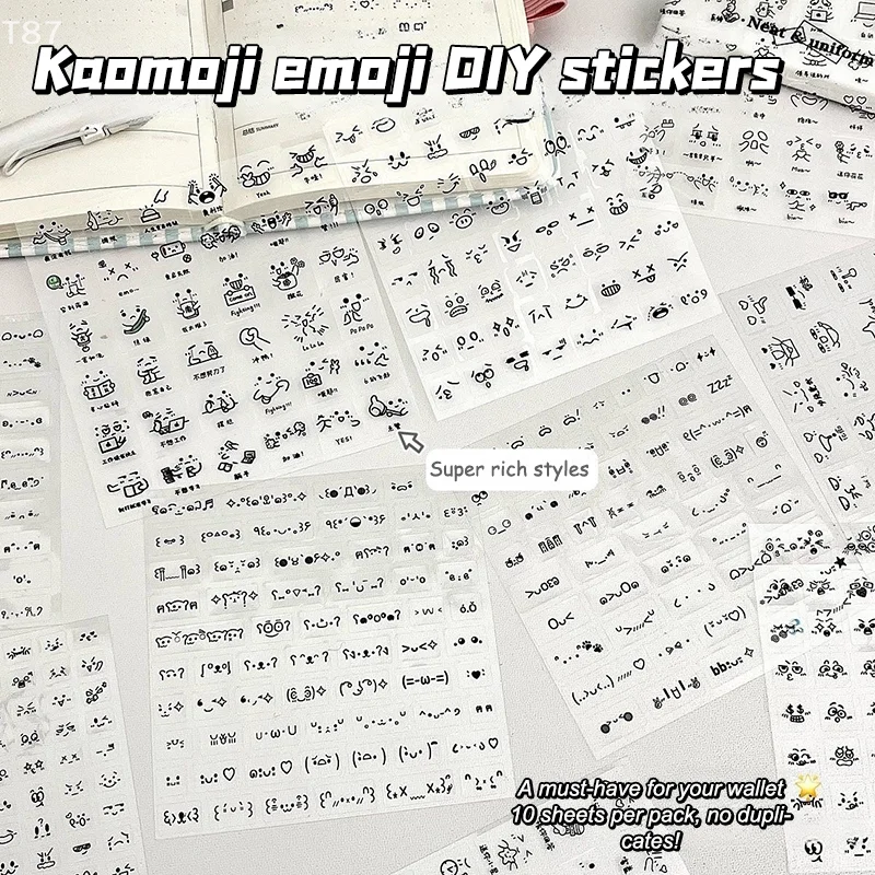 10 قطع عشوائية من ملصقات زخرفية لطيفة للحيوانات الأليفة شفافة لتزيين القصاصات على شكل مجلة لطيفة أدوات مكتبية #6