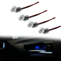4Pcs LED Ambient Light Transparent lamp body circular Car Inner Bowl Light  Door Handle Lights Handrail Lights Decorative Lamp